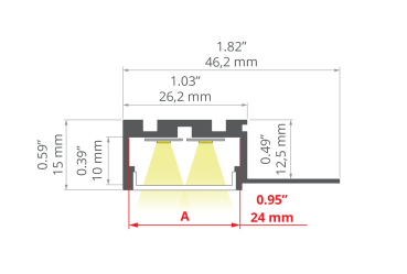 Preview: schlankes LED-Profil aus Aluminium